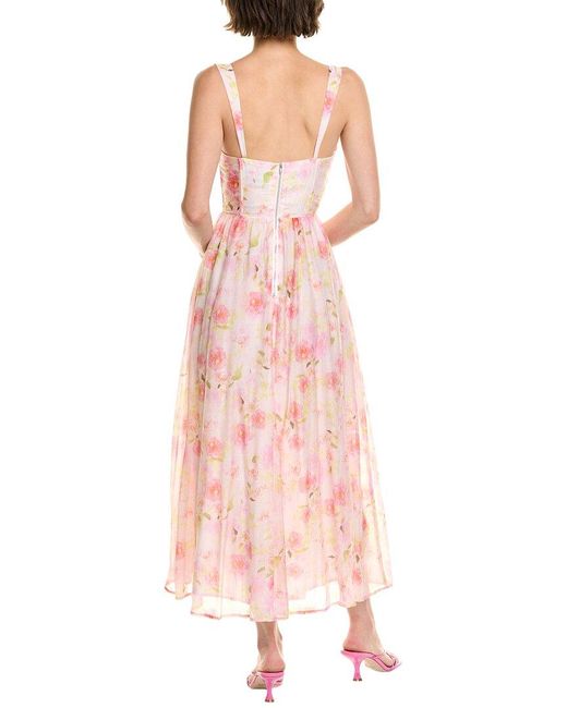 Bardot Pink Esra Printed Midi Dress