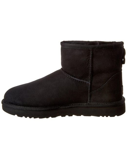 Ugg Black Classic Mini Ii Water Resistant Suede Boot