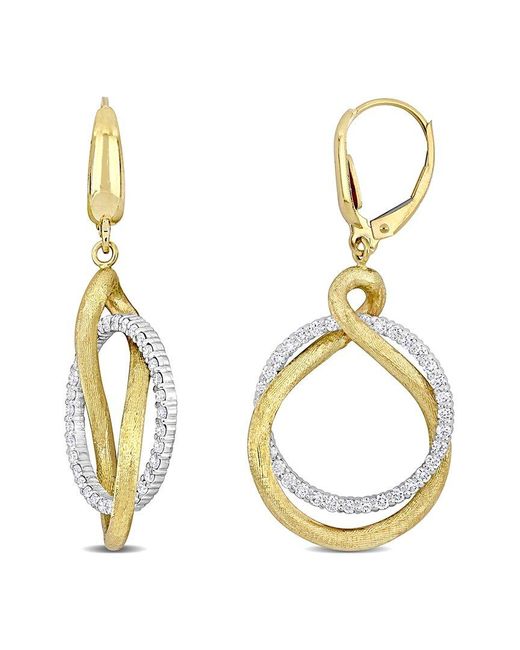 Rina Limor Metallic 14k Two-tone 1.19 Ct. Tw. Diamond Earrings