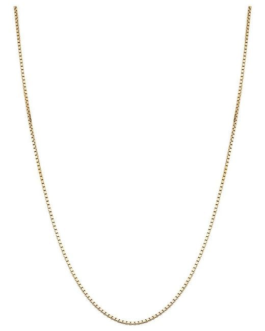 Italian Gold Metallic 14K Venetian Box Chain Necklace