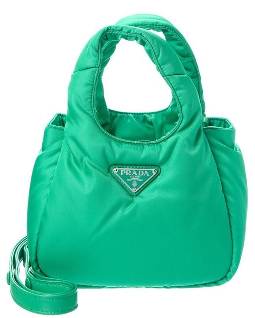 Prada Green Soft Padded Re-Nylon Mini Bag