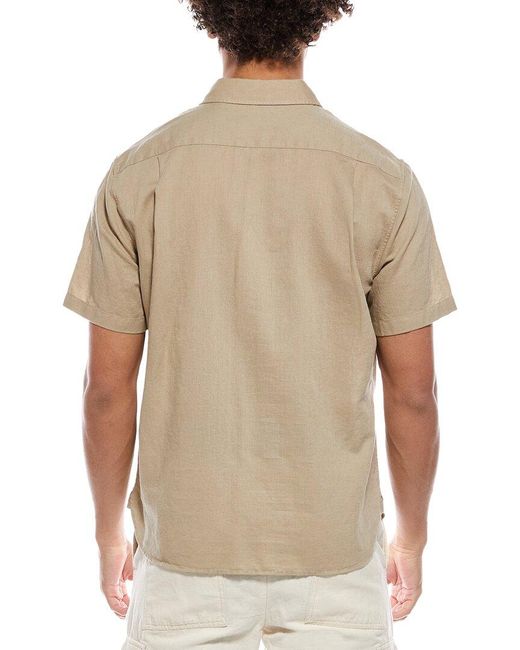 Vince Natural Linen-Blend Button-Down Shirt for men