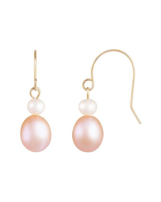Splendid Multicolor 14k 4-7.5mm Pearl Earrings