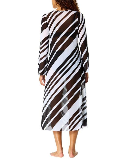 Anne Cole Black Tie Front Pareo