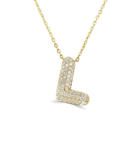 Sabrina Designs Metallic 14K 0.42 Ct. Tw. Diamond Initial Necklace