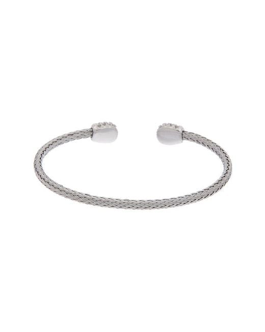 Juvell White Cz Mesh Bangle Bracelet