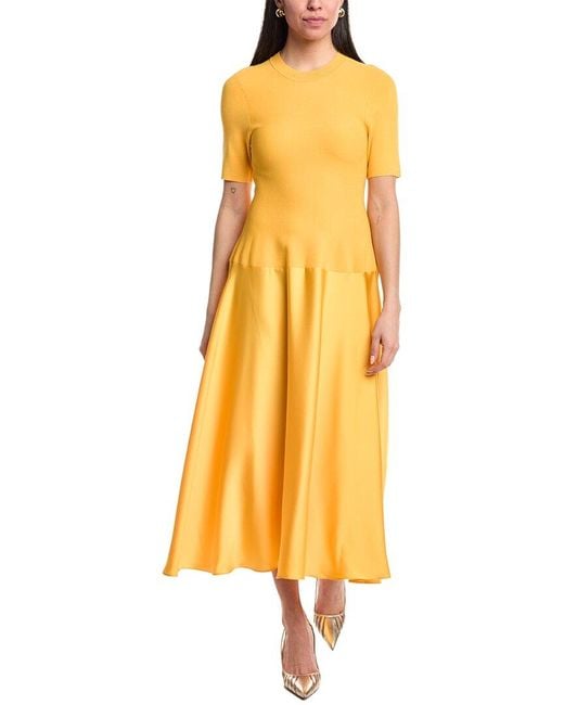 Jonathan Simkhai Yellow Marionne Midi Dress