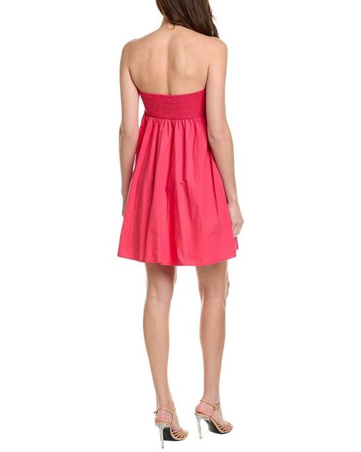 Susana Monaco Poplin Tube Flared Mini Dress