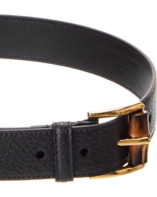 Gucci Black Gg Logo Leather Belt