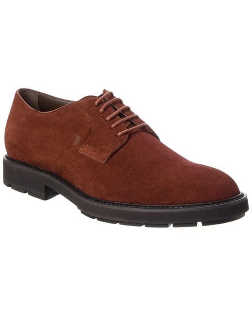 Tod's Men's Brown Suede Oxford