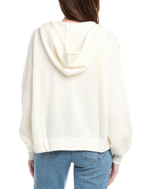 LaBiz White Lalamia Zip Knit Wool & Alpaca-Blend Hoodie Jacket