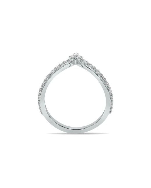 Lab Grown Diamonds White 14K 0.33 Ct. Tw. Lab-Grown Diamond V-Shape Ring