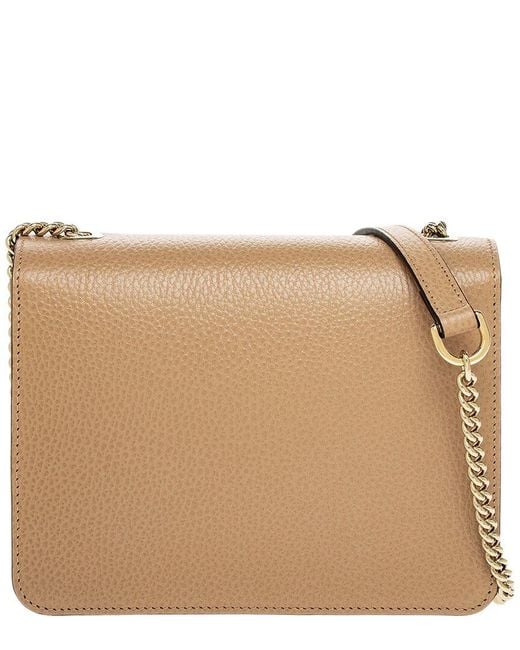 Gucci Natural Interlocking G Small Leather Shoulder Bag