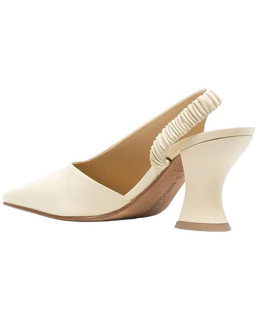 Bottega Veneta White 85Mm Leather Pump