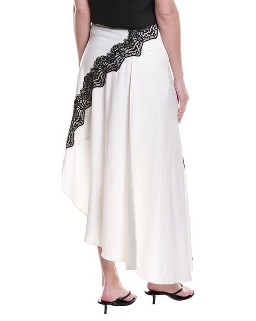 Christopher Esber White Verner Lace Asymmetric Skirt