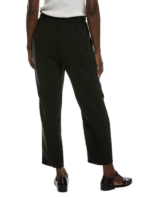 Bella Dahl Black Smocked Waist Trousers