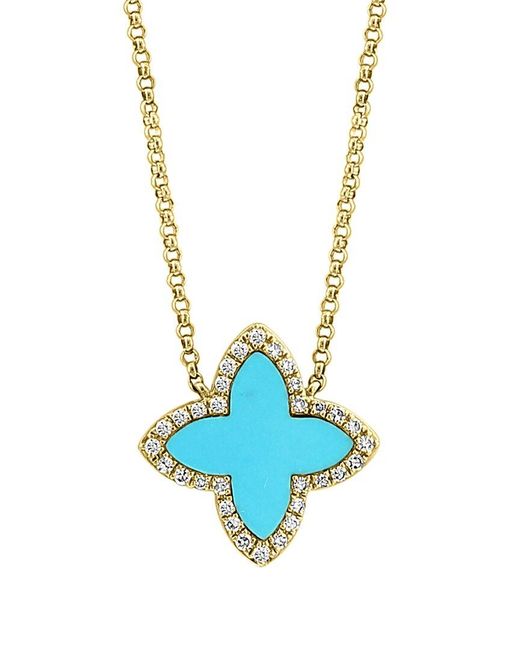Effy Fine Jewelry Blue 14K 1.26 Ct. Tw. Diamond & Necklace