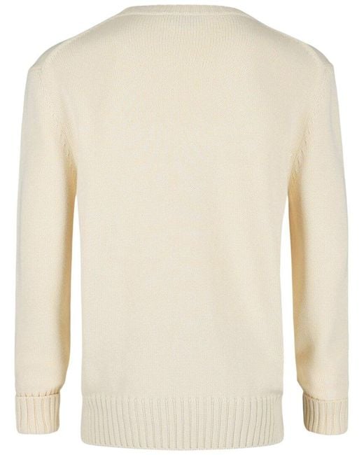 McQueen Black Logo Crewneck Sweater for men