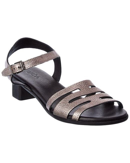 Arche Black Obisha Leather Sandal