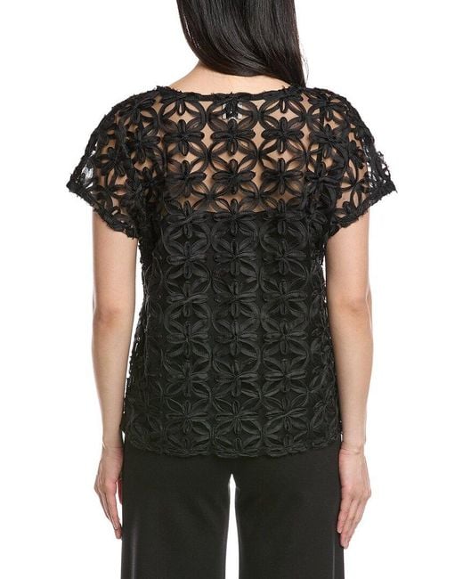 Anne Klein Black Bateau Dolman Pullover