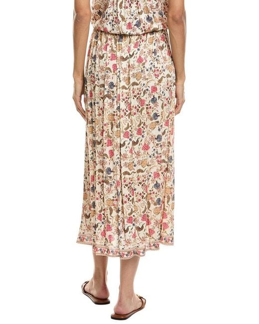 Max Studio Natural Printed Maxi Skirt