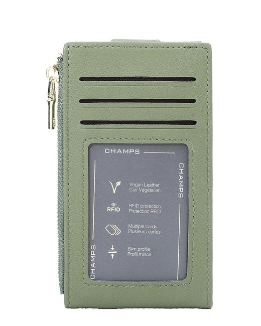 CHAMPS Green Iconic Card Holder