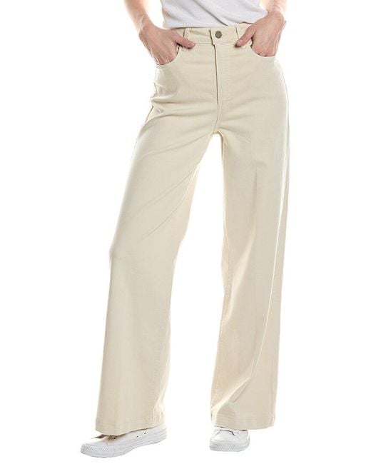 PAIGE Natural Genesee Neutral Wide Leg Jean