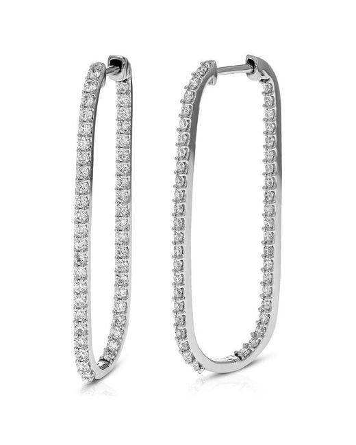 Amairah White 14K 1.50 Ct. Tw. Lab-Grown Diamond Hoops