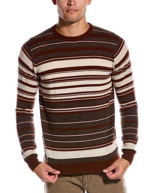 SCOTT & SCOTT LONDON Brown Wool & Cashmere-blend Crewneck Sweater for men