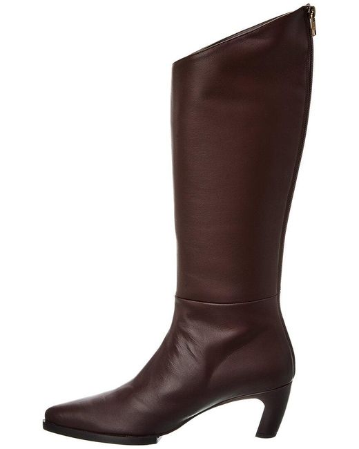 FRAME Brown Le Parker Leather Knee-high Boot