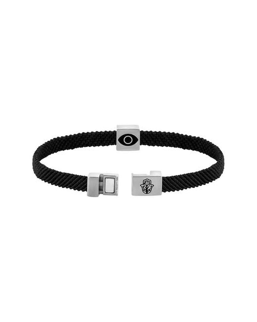 Karma and Luck Black Plated Onyx Magnetic Bracelet