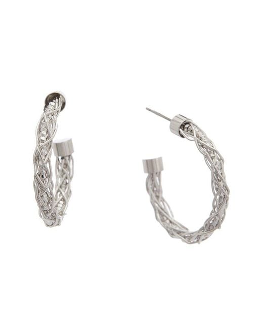 Juvell Metallic 18k Plated Braided Hoops