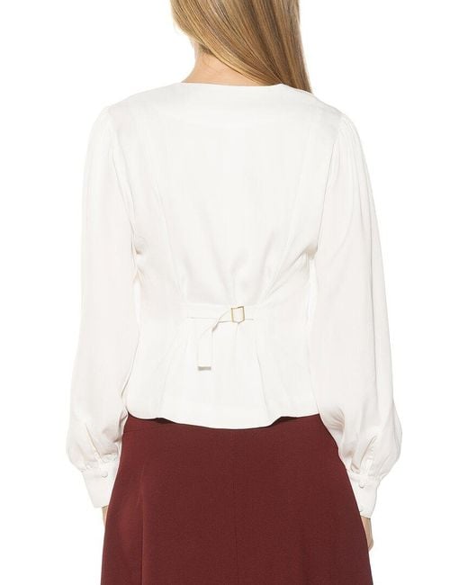 Alexia Admor White Romy Blouse