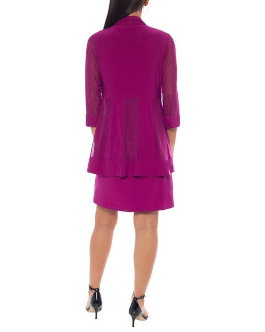 Marina Purple Two Piece Mini Dress