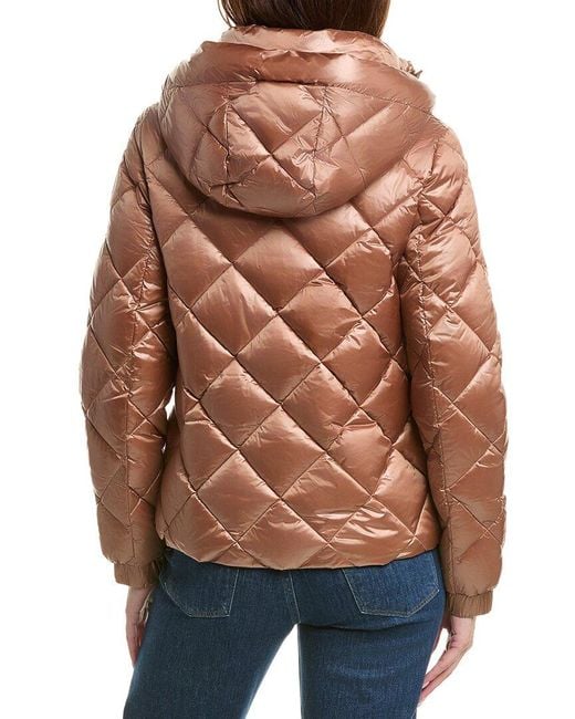 Pajar Brown Diamond Quilted Boxy Puffer Jacket