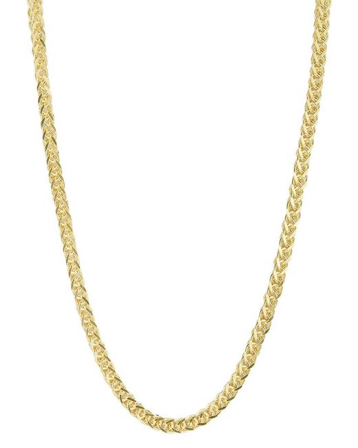 Glaze Jewelry Metallic 14k Over Silver Heavy Wheat Chain Necklace