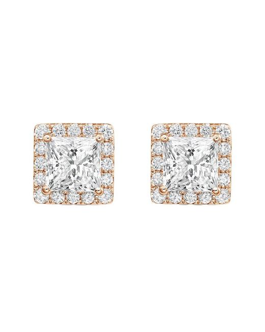 Diana M White Diana M. 14K Rose 6.00 Ct. Tw. Lab-Grown Diamond Earrings