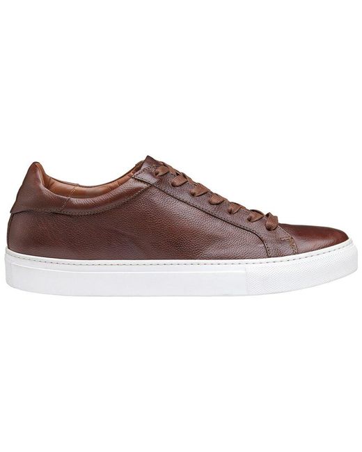 Johnston & Murphy Brown Jake Lace-To-Toe Leather Sneaker for men