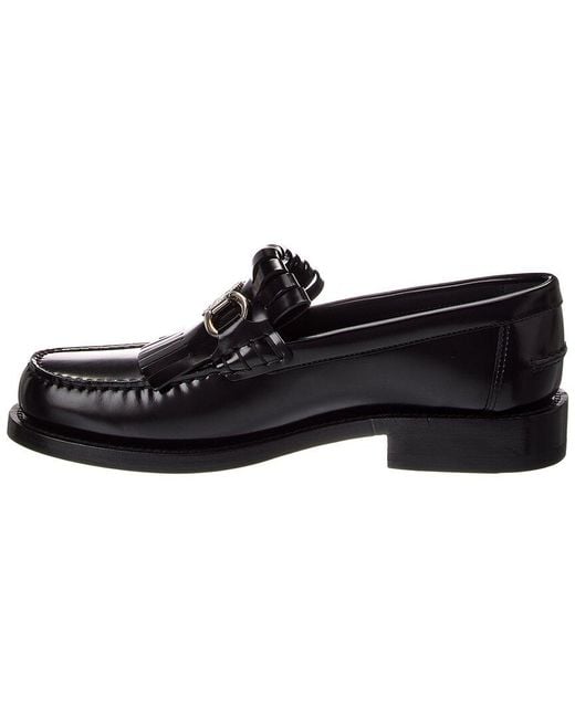 Dior Black Emblem Leather Loafer