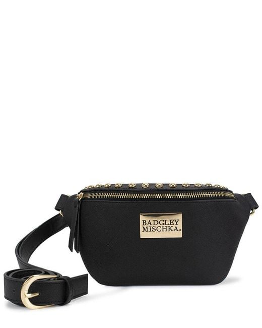 Badgley Mischka Black Bridgette Vegan Leather Belt Bag