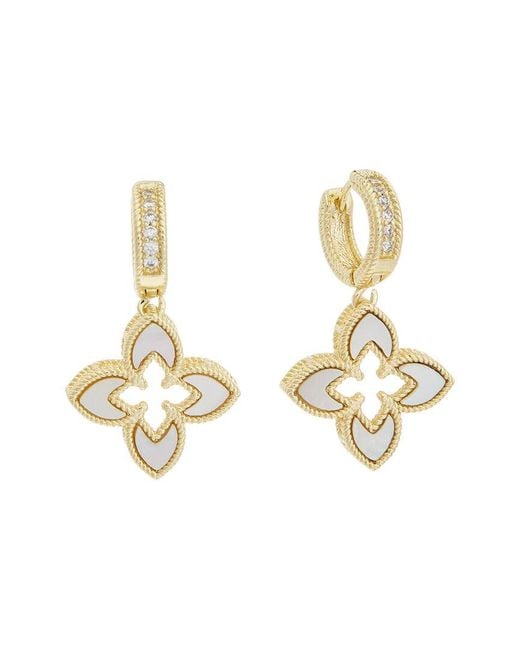 Juvell Metallic 18K Plated Pearl Cz Earrings