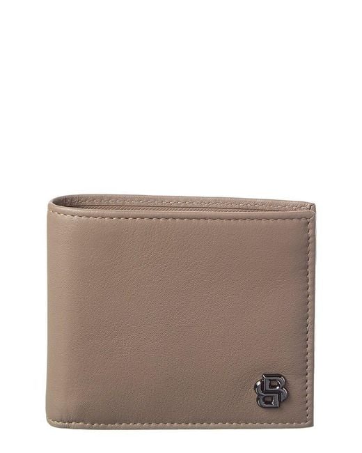 BOSS Men's Brown B Icon Leather Wallet