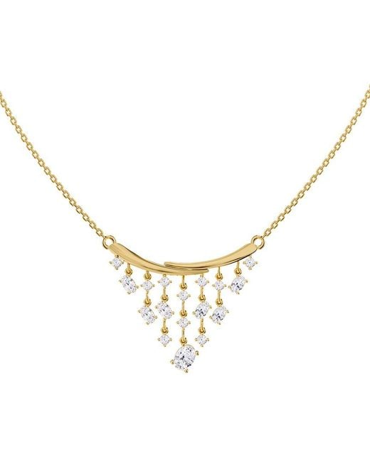 Lab Grown Diamonds Metallic 18K Vermeil 2.60 Ct. Tw. Lab-Grown Diamond Pendant Necklace