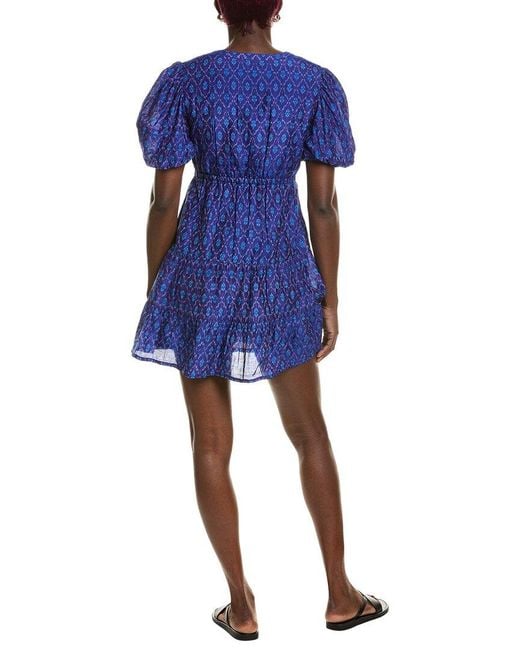 MER ST BARTH Blue Florence Mini Dress