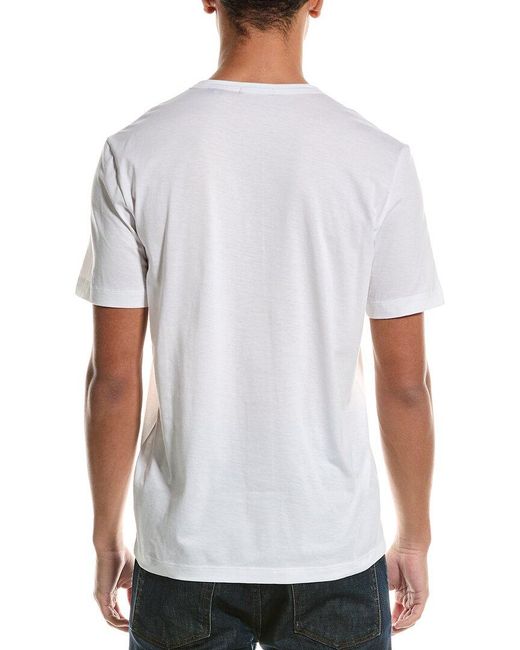 Theory White Essential Henley Shirt for men