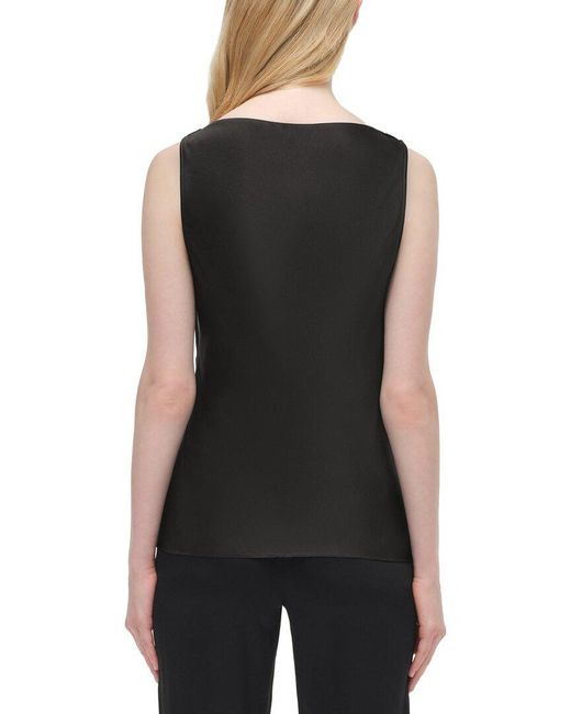 Jonathan Simkhai Black Nubia Draped Top