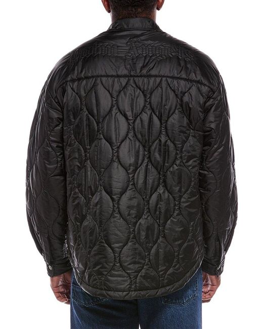 Palm Angels Black Quilted Jacket for men