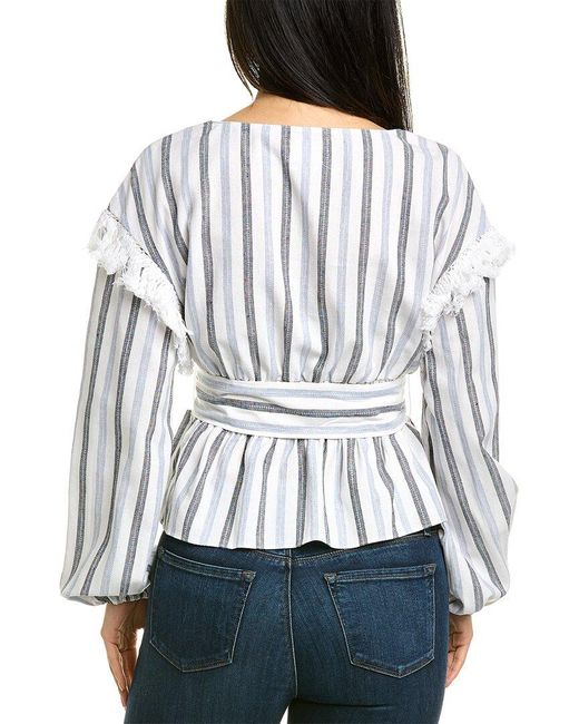 Saylor Gray Jil Linen-blend Top