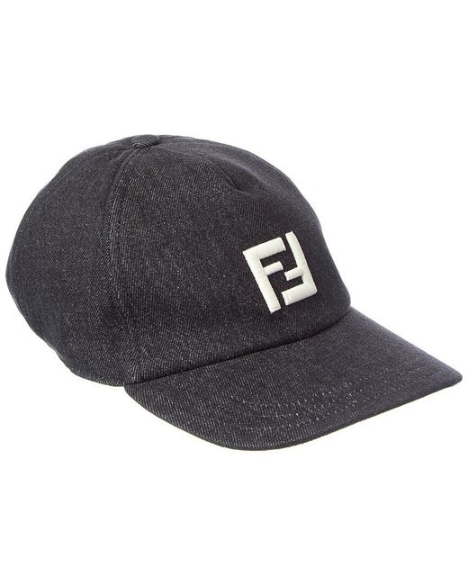 Fendi Black Ff Baseball Cap