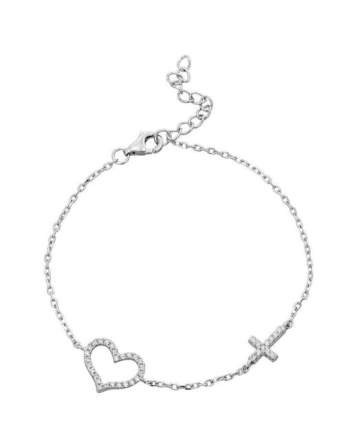 Savvy Cie Metallic Cz Stackable Bracelet